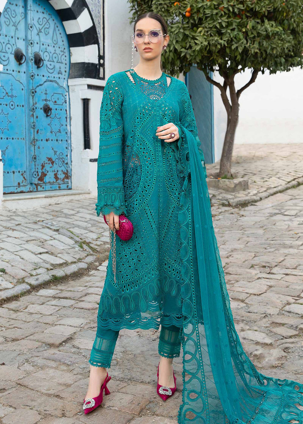 Buy Now Unstitched Voyage a' Luxe Lawn '24 by Maria B | D-2402-A Online at Empress in USA, UK, Canada & Worldwide at Empress Clothing.