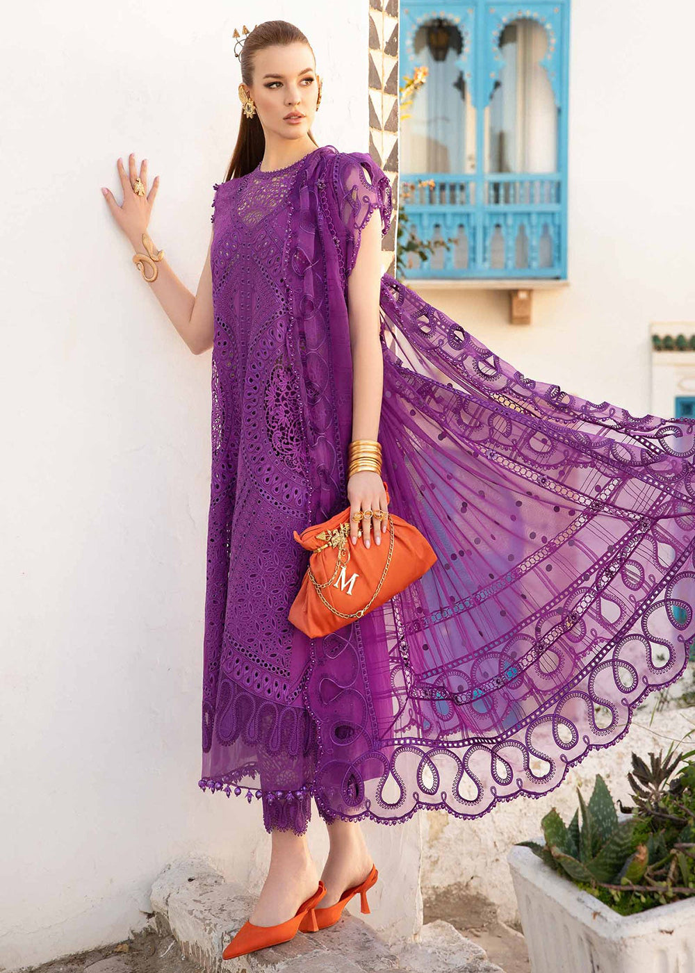 Buy Now Unstitched Voyage a' Luxe Lawn '24 by Maria B | D-2402-B Online at Empress in USA, UK, Canada & Worldwide at Empress Clothing. 