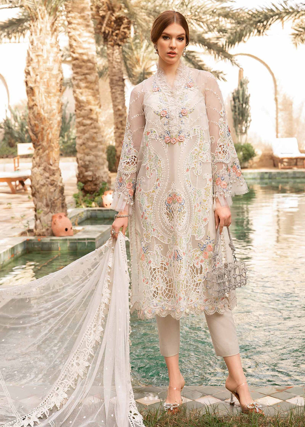 Buy Now Unstitched Voyage a' Luxe Lawn '24 by Maria B | D-2405-A Online at Empress in USA, UK, Canada & Worldwide at Empress Clothing. 