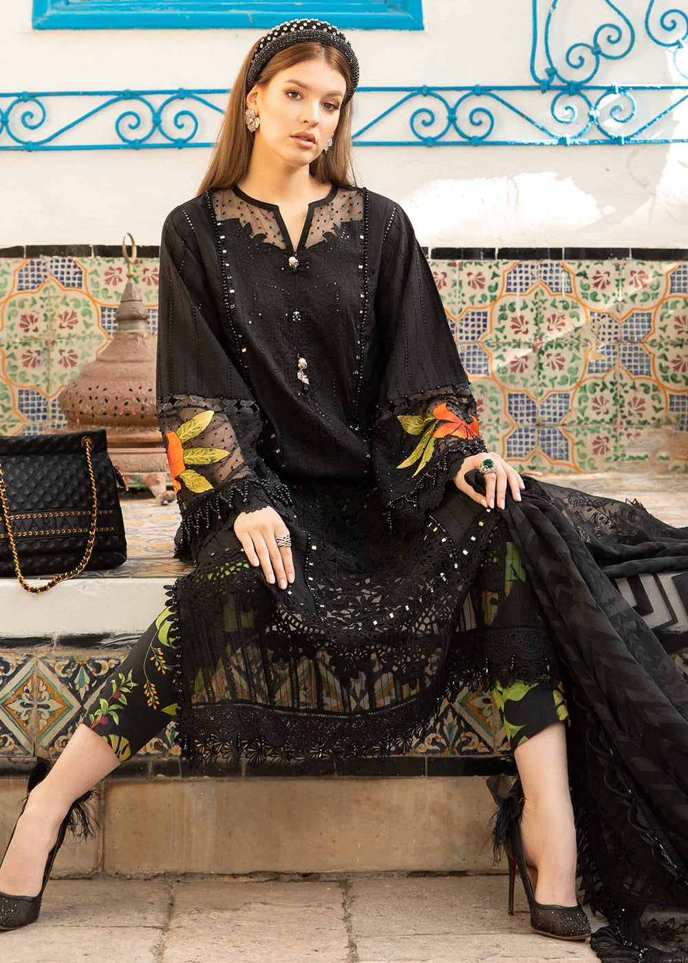 Buy Now Unstitched Voyage a' Luxe Lawn '24 by Maria B | D-2408-B Online at Empress in USA, UK, Canada & Worldwide at Empress Clothing. 