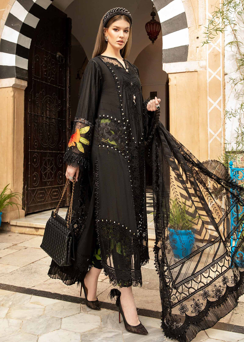 Buy Now Unstitched Voyage a' Luxe Lawn '24 by Maria B | D-2408-B Online at Empress in USA, UK, Canada & Worldwide at Empress Clothing. 
