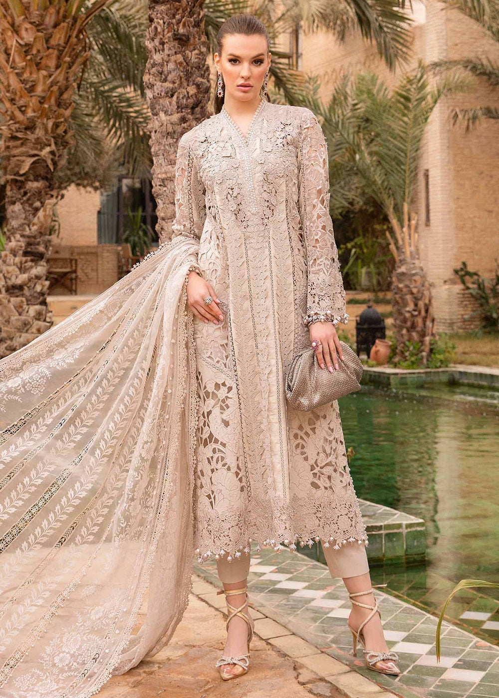 Buy Now Unstitched Voyage a' Luxe Lawn '24 by Maria B | D-2409-A Online at Empress in USA, UK, Canada & Worldwide at Empress Clothing. 