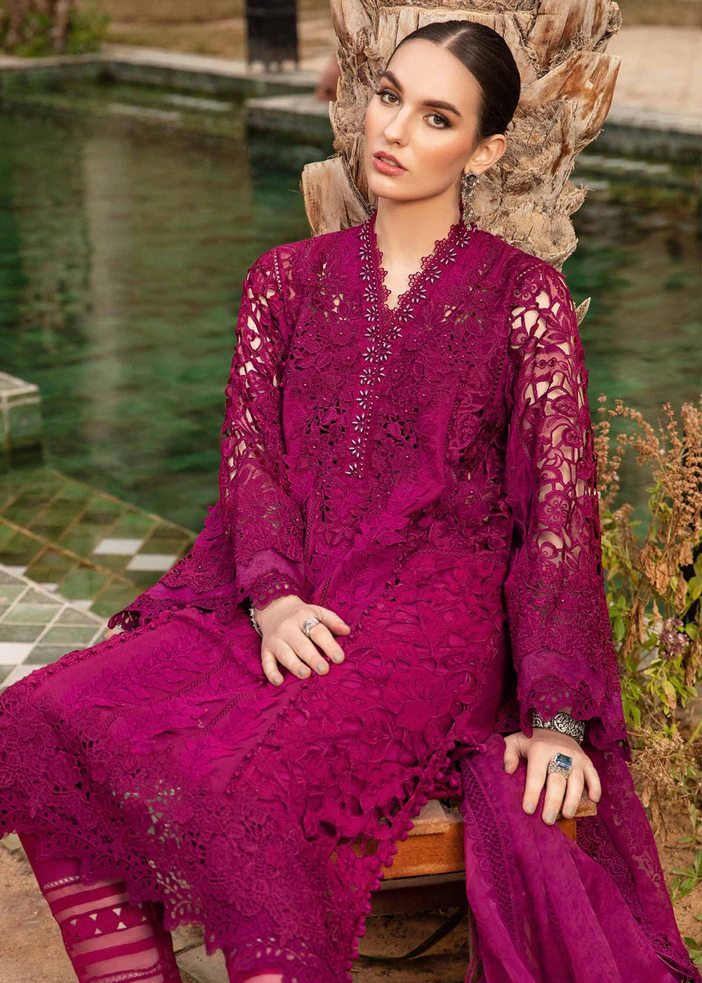 Buy Now Unstitched Voyage a' Luxe Lawn '24 by Maria B | D-2409-B Online at Empress in USA, UK, Canada & Worldwide at Empress Clothing.