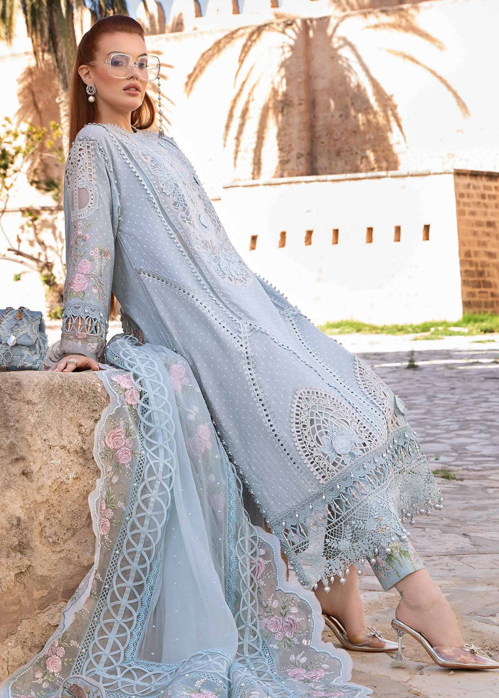 Buy Now Unstitched Voyage a' Luxe Lawn '24 by Maria B | D-2410-B Online at Empress in USA, UK, Canada & Worldwide at Empress Clothing.