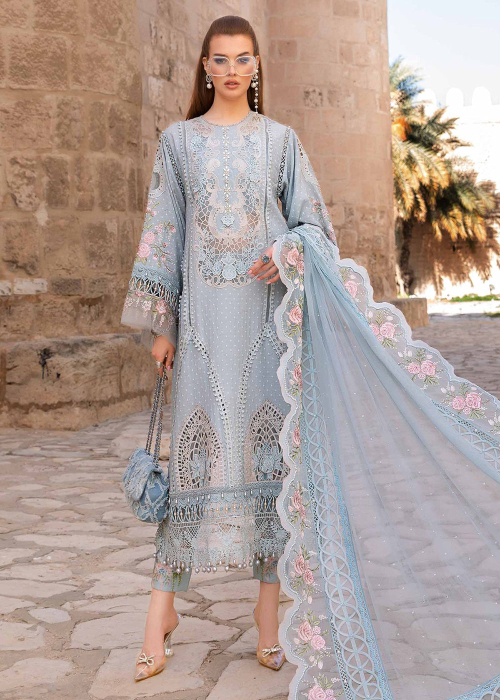 Buy Now Unstitched Voyage a' Luxe Lawn '24 by Maria B | D-2410-B Online at Empress in USA, UK, Canada & Worldwide at Empress Clothing.