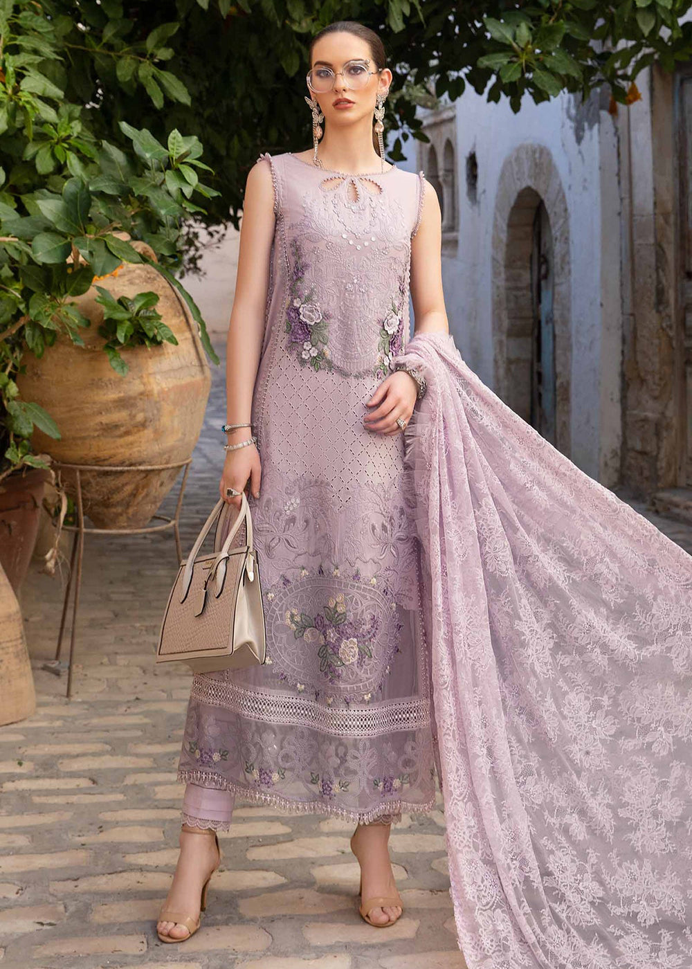 Buy Now Unstitched Voyage a' Luxe Lawn '24 by Maria B | D-2411-B Online at Empress in USA, UK, Canada & Worldwide at Empress Clothing.