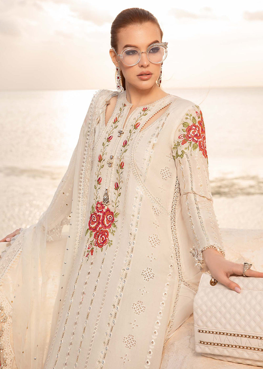 Buy Now Unstitched Voyage a' Luxe Lawn '24 by Maria B | D-2412-A Online at Empress in USA, UK, Canada & Worldwide at Empress Clothing. 