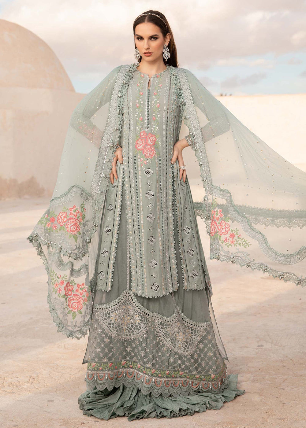 Buy Now Unstitched Voyage a' Luxe Lawn '24 by Maria B | D-2412-B Online at Empress in USA, UK, Canada & Worldwide at Empress Clothing. 