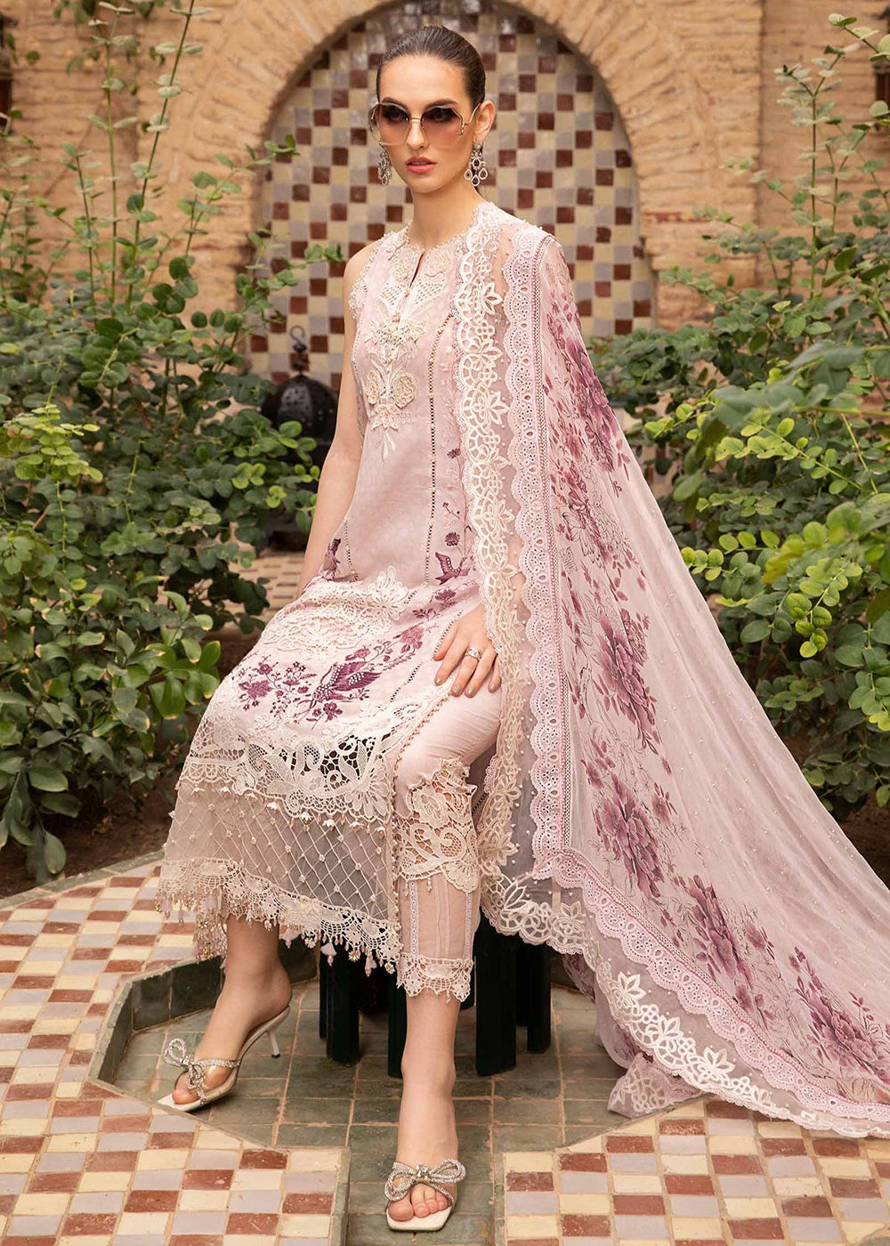 Buy Now Unstitched Voyage a' Luxe Lawn '24 by Maria B | D-2414-A Online at Empress in USA, UK, Canada & Worldwide at Empress Clothing. 