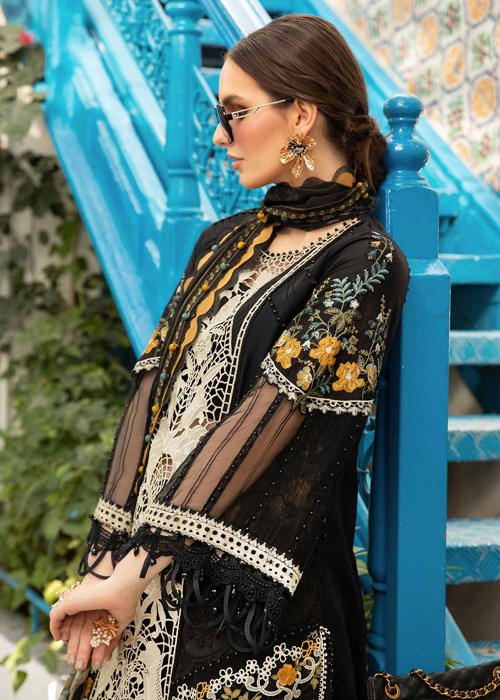 Buy Now Unstitched Voyage a' Luxe Lawn '24 by Maria B | D-2415-B Online at Empress in USA, UK, Canada & Worldwide at Empress Clothing.