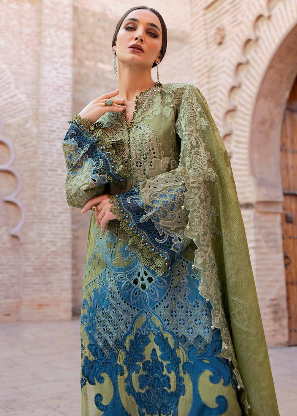 Buy Now Unstitched Voyage a'LUXE Luxury Lawn '25 by Maria B | D-2501-A Online in USA, UK, Canada, France, Italy, Germany, UAE & Worldwide at Empress Clothing.