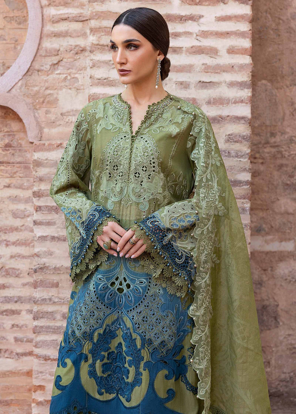 Buy Now Unstitched Voyage a'LUXE Luxury Lawn '25 by Maria B | D-2501-A Online in USA, UK, Canada, France, Italy, Germany, UAE & Worldwide at Empress Clothing.