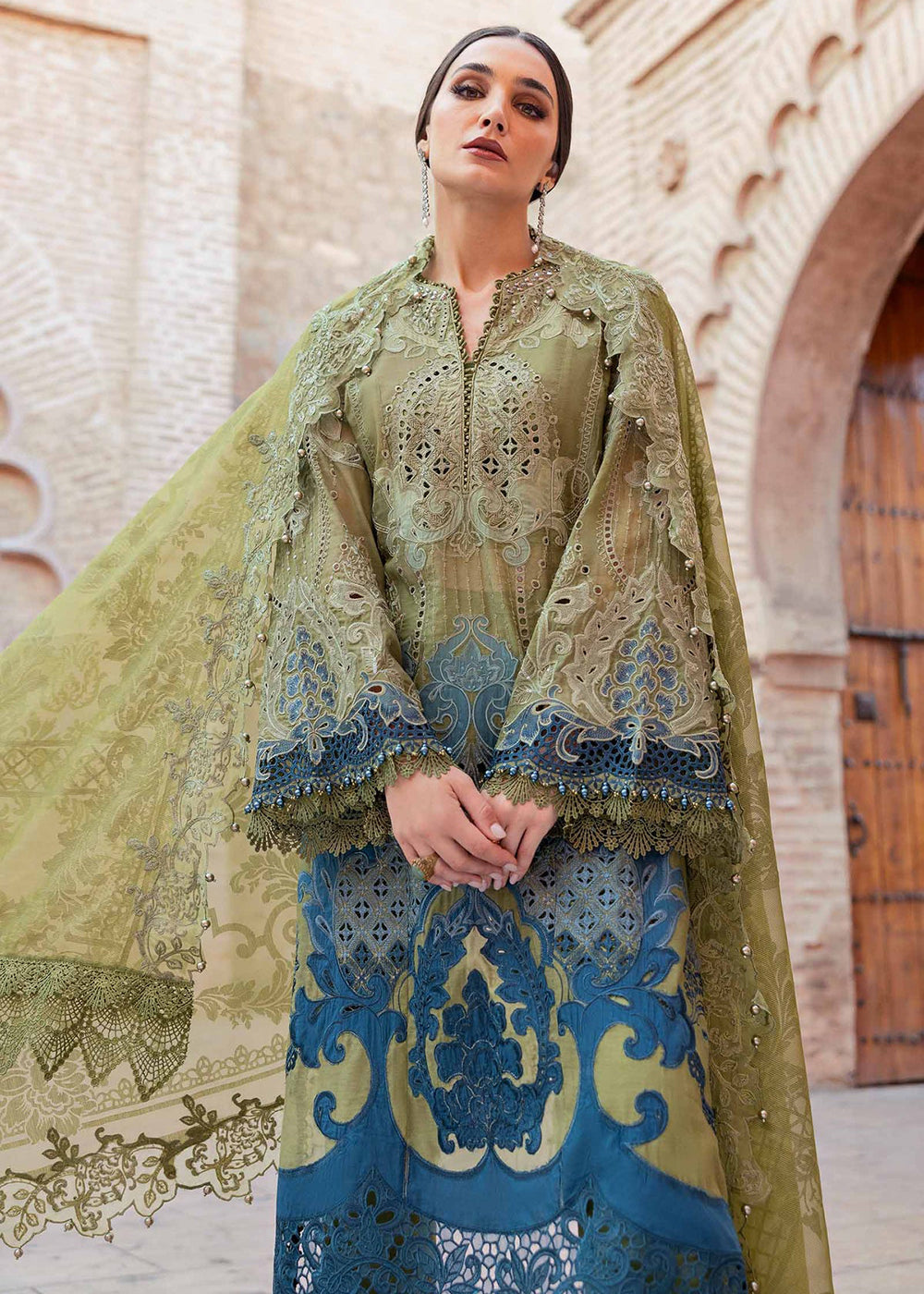 Buy Now Unstitched Voyage a'LUXE Luxury Lawn '25 by Maria B | D-2501-A Online in USA, UK, Canada, France, Italy, Germany, UAE & Worldwide at Empress Clothing.
