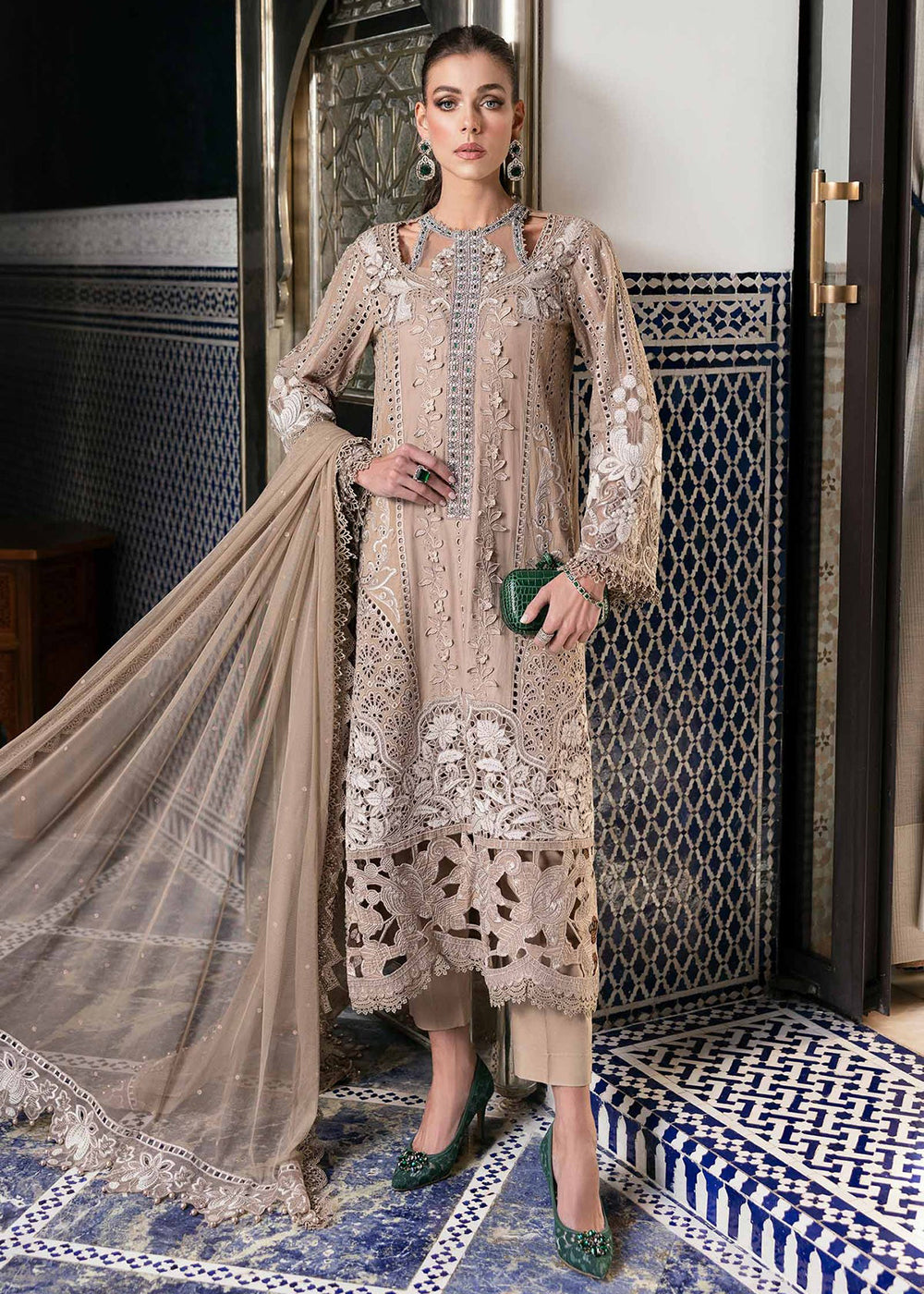 Buy Now Unstitched Voyage a'LUXE Luxury Lawn '25 by Maria B | D-2502-A Online in USA, UK, Canada, France, Italy, Germany, UAE & Worldwide at Empress Clothing.