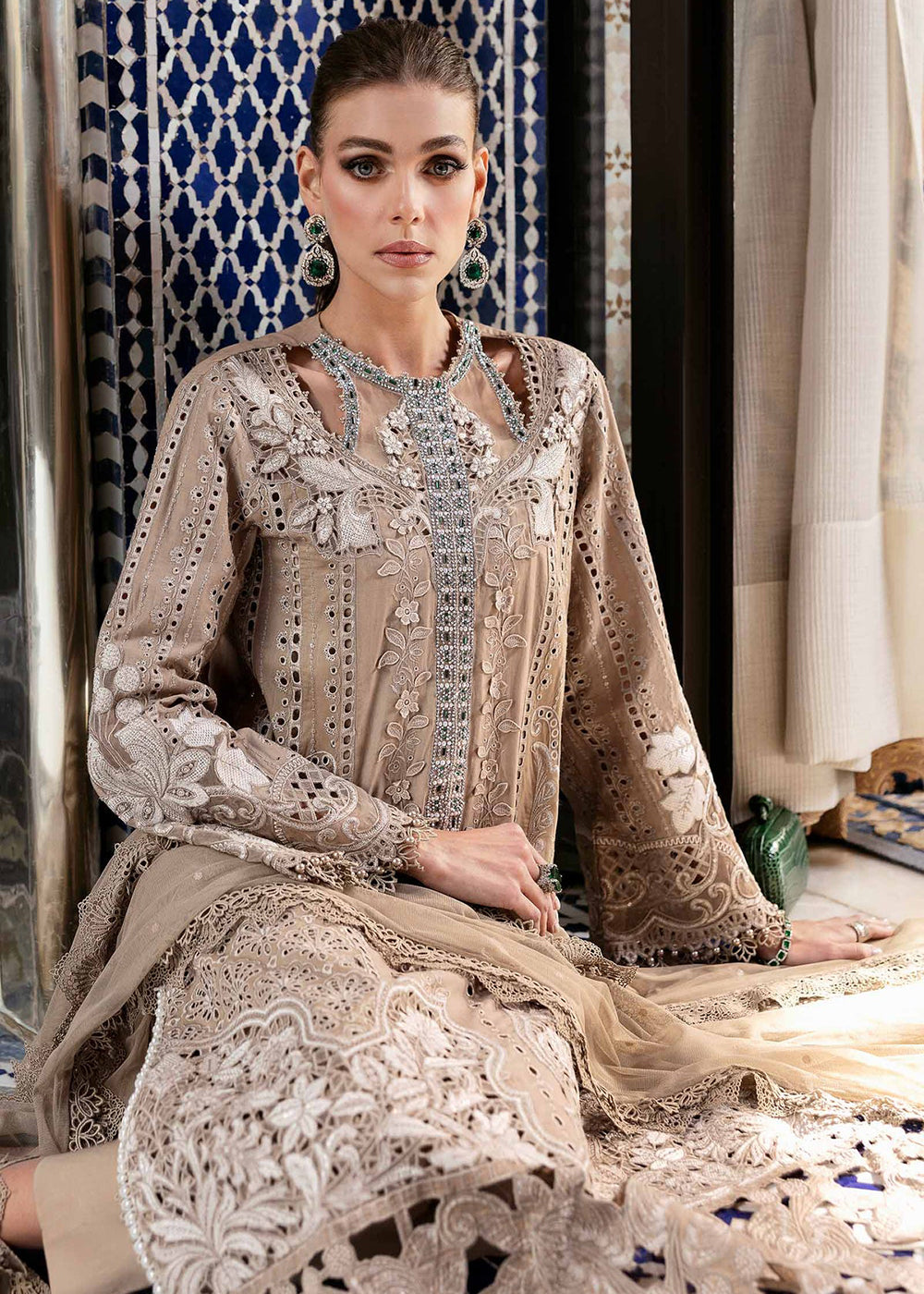 Buy Now Unstitched Voyage a'LUXE Luxury Lawn '25 by Maria B | D-2502-A Online in USA, UK, Canada, France, Italy, Germany, UAE & Worldwide at Empress Clothing.