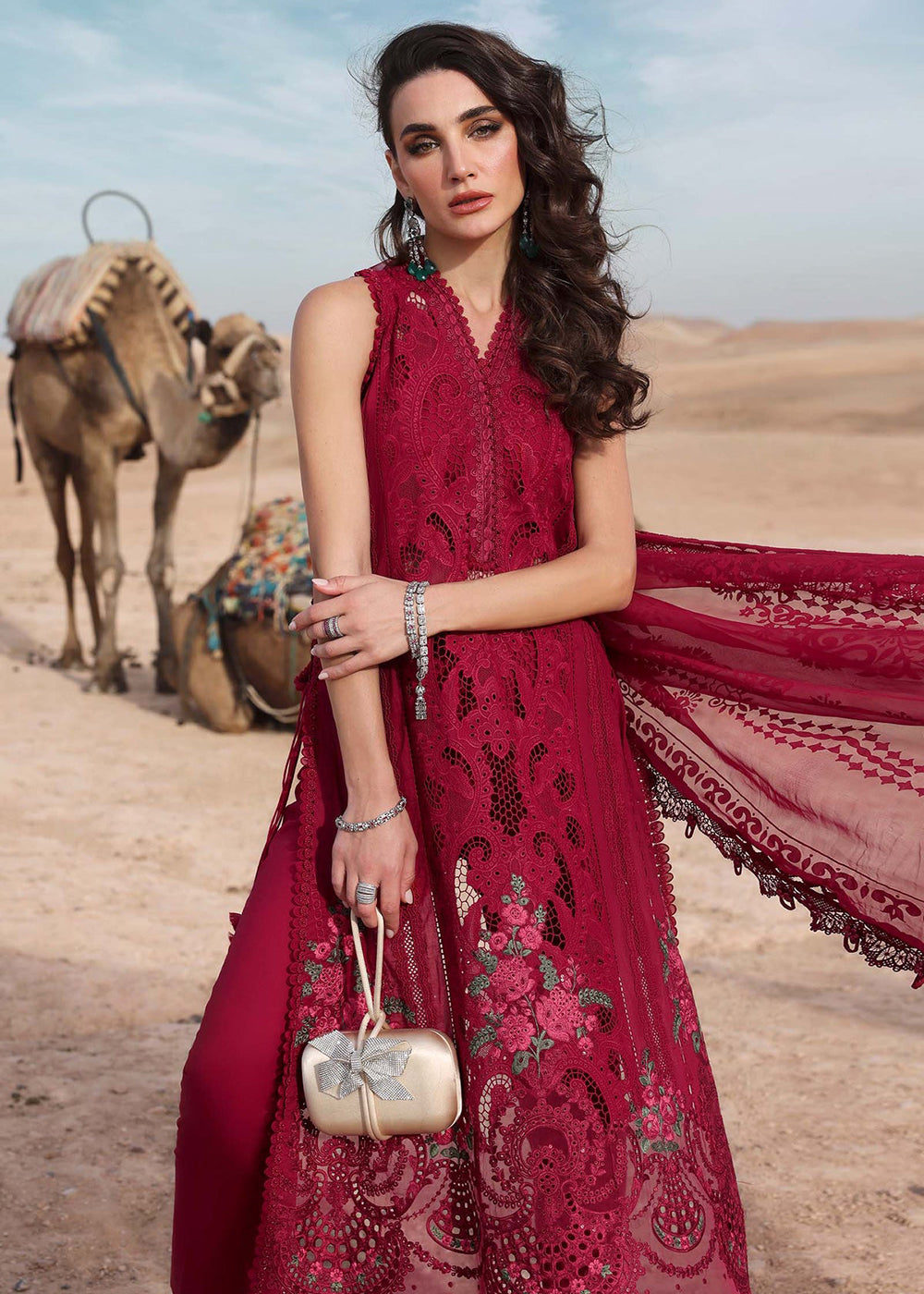 Buy Now Unstitched Voyage a'LUXE Luxury Lawn '25 by Maria B | D-2504-A Online in USA, UK, Canada, France, Italy, Germany, UAE & Worldwide at Empress Clothing.