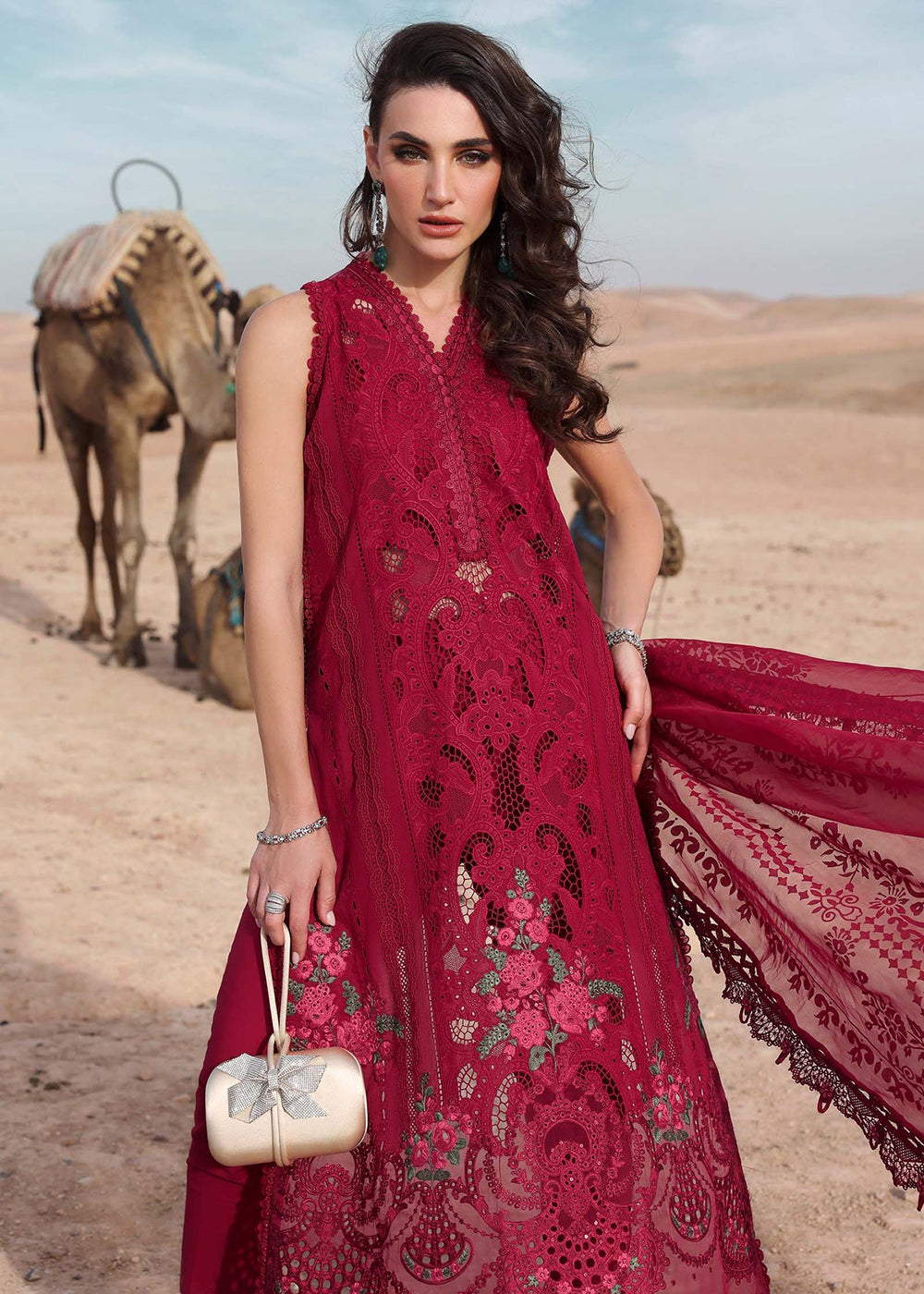 Buy Now Unstitched Voyage a'LUXE Luxury Lawn '25 by Maria B | D-2504-A Online in USA, UK, Canada, France, Italy, Germany, UAE & Worldwide at Empress Clothing.