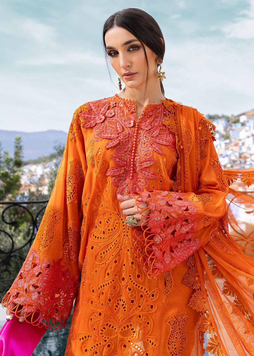 Buy Now Unstitched Voyage a'LUXE Luxury Lawn '25 by Maria B | D-2505-B Online in USA, UK, Canada, France, Italy, Germany, UAE & Worldwide at Empress Clothing.