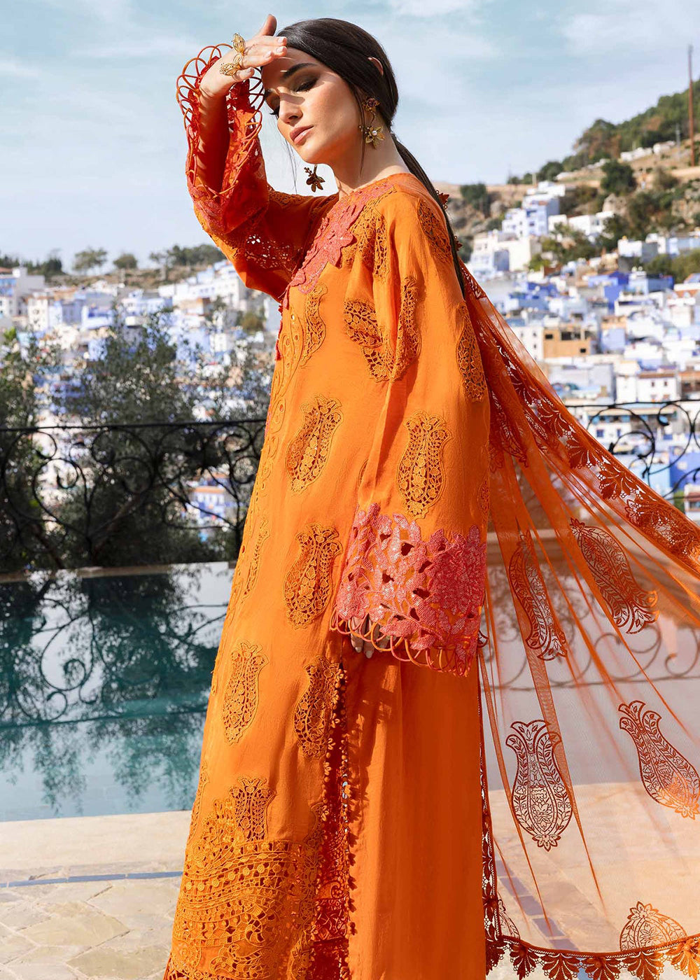 Buy Now Unstitched Voyage a'LUXE Luxury Lawn '25 by Maria B | D-2505-B Online in USA, UK, Canada, France, Italy, Germany, UAE & Worldwide at Empress Clothing.