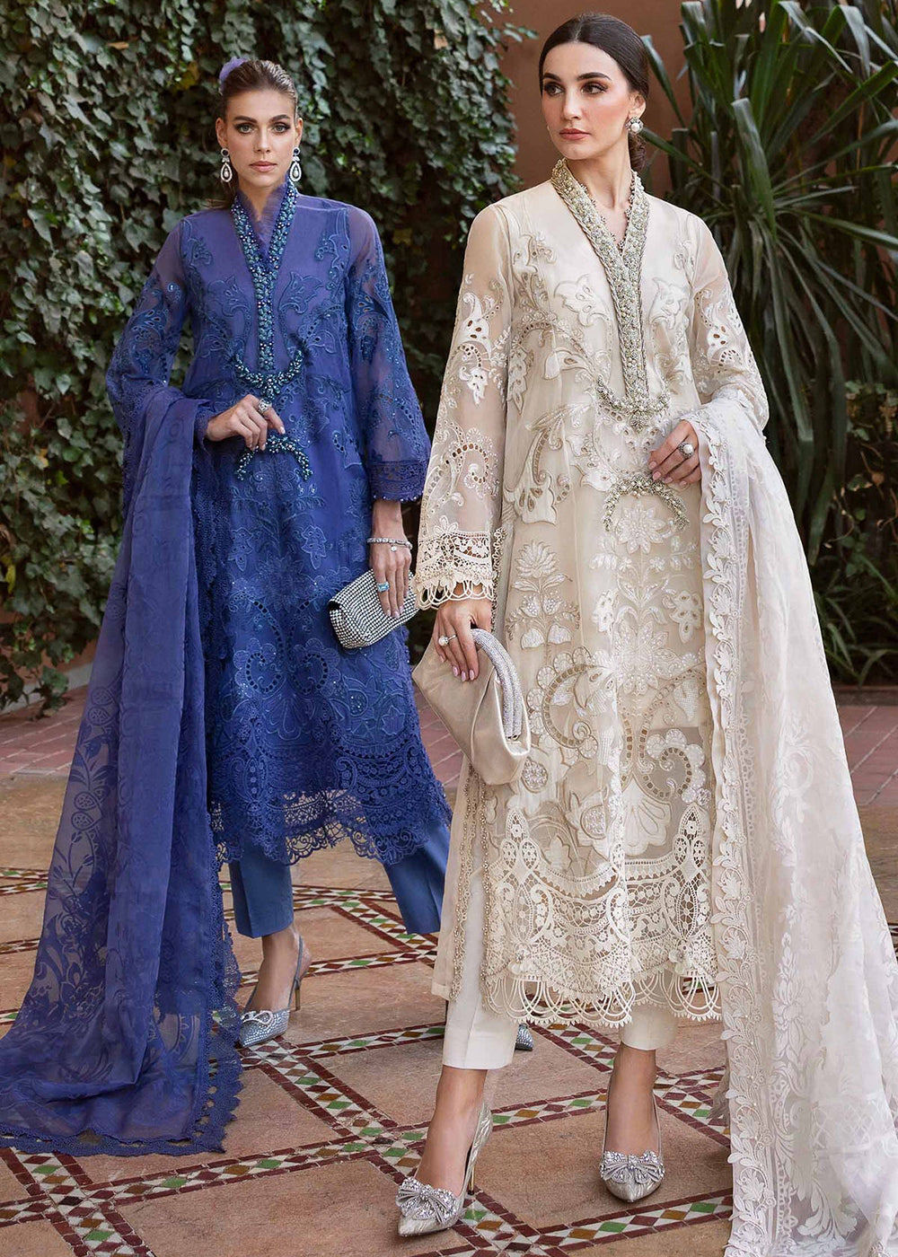 Buy Now Unstitched Voyage a'LUXE Luxury Lawn '25 by Maria B | D-2506-B Online in USA, UK, Canada, France, Italy, Germany, UAE & Worldwide at Empress Clothing.