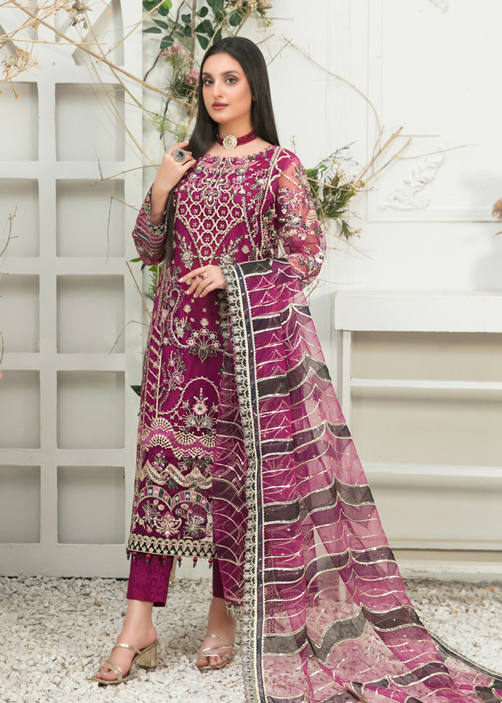 Buy Now Amani Formal Wear 2023 by Tawakkal Fabrics - D-8325 Online in USA, UK, Canada & Worldwide at Empress Clothing. 
