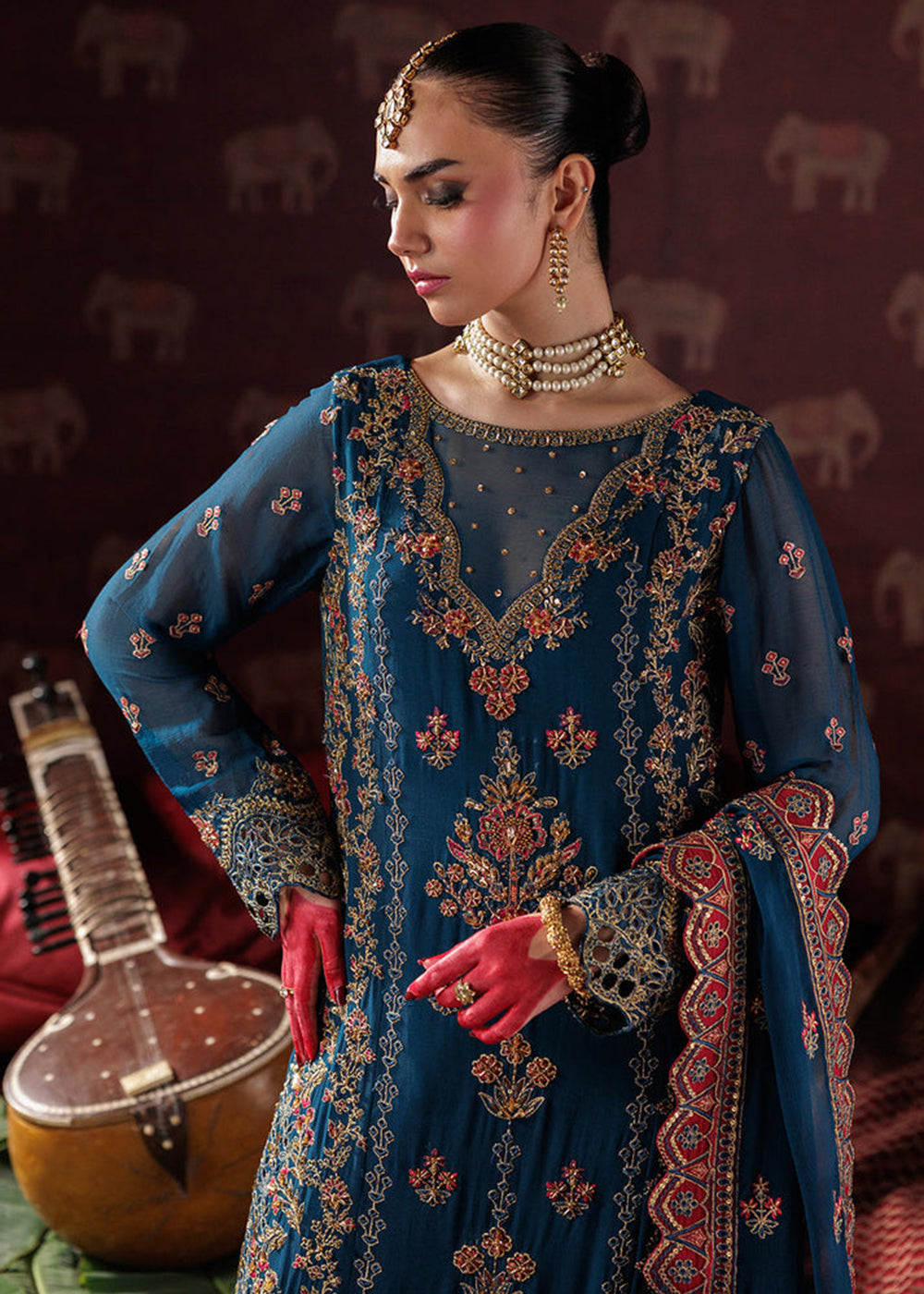 Buy Now Panache Luxury Chiffon '25 by Saad Shaikh | D-04 Online in US, UK, Canada, France, Italy, Germany, Sweden, Greece, Ireland, UAE & Worldwide at Empress.