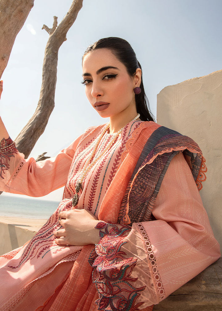 Buy Now Peach Luxury Lawn Suit | Rang Rasiya | Florence Lawn '23 | CAMELLIA Online in USA, UK, Canada & Worldwide at Empress Clothing. 
