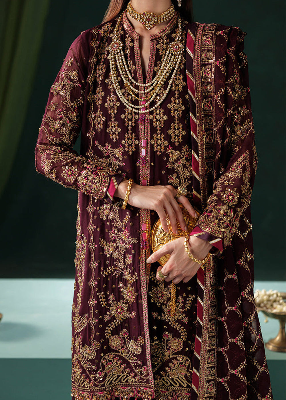 Buy Now Panache Luxury Chiffon '25 by Saad Shaikh | D-06 Online in US, UK, Canada, France, Italy, Germany, Sweden, Greece, Ireland, UAE & Worldwide at Empress.