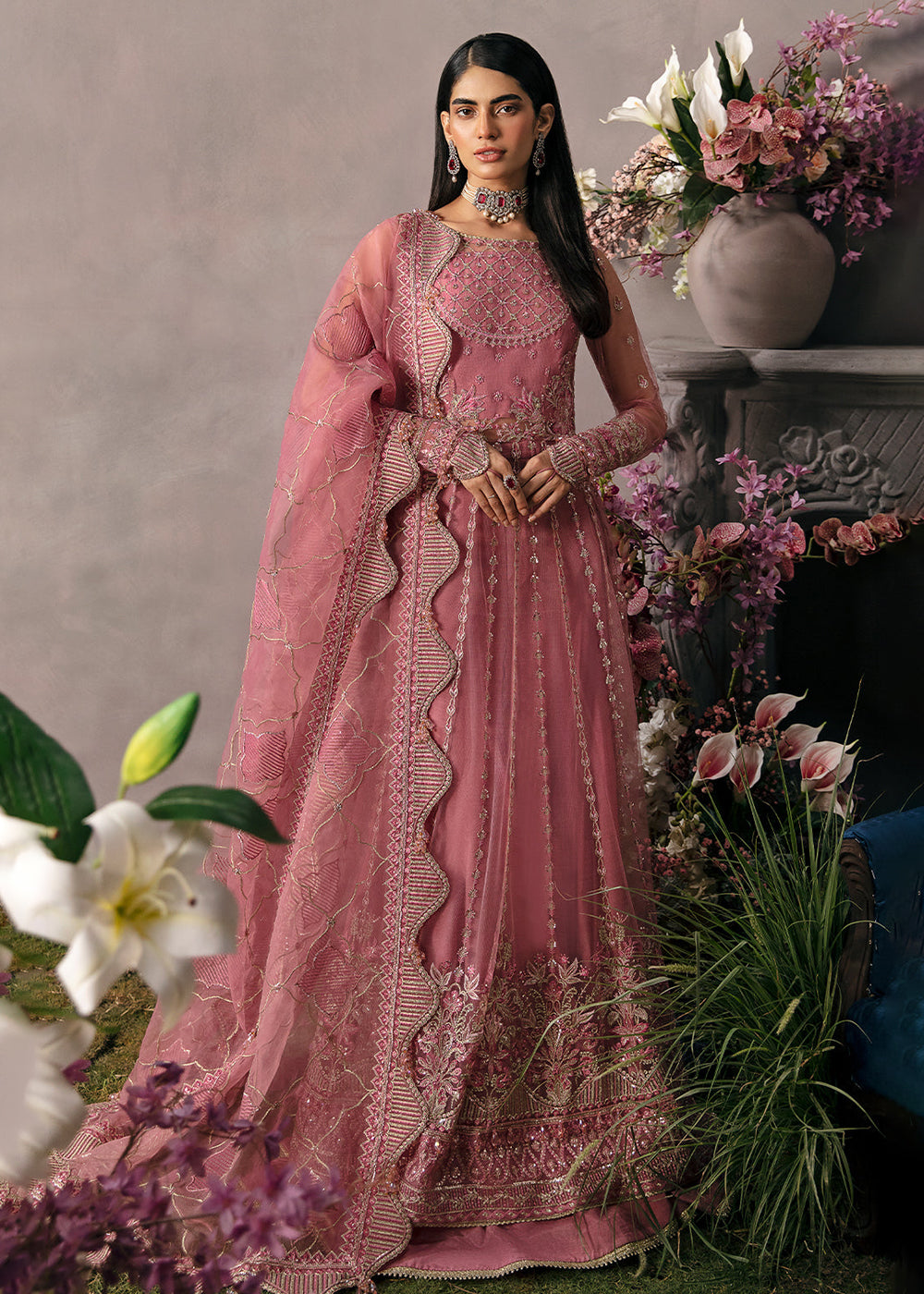 Pink Pakistani Lehenga Choli - Afrozeh La Fuchsia Formals '23