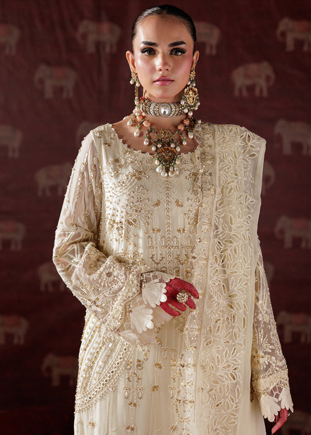 Buy Now Panache Luxury Chiffon '25 by Saad Shaikh | D-10 Online in US, UK, Canada, France, Italy, Germany, Sweden, Greece, Ireland, UAE & Worldwide at Empress.