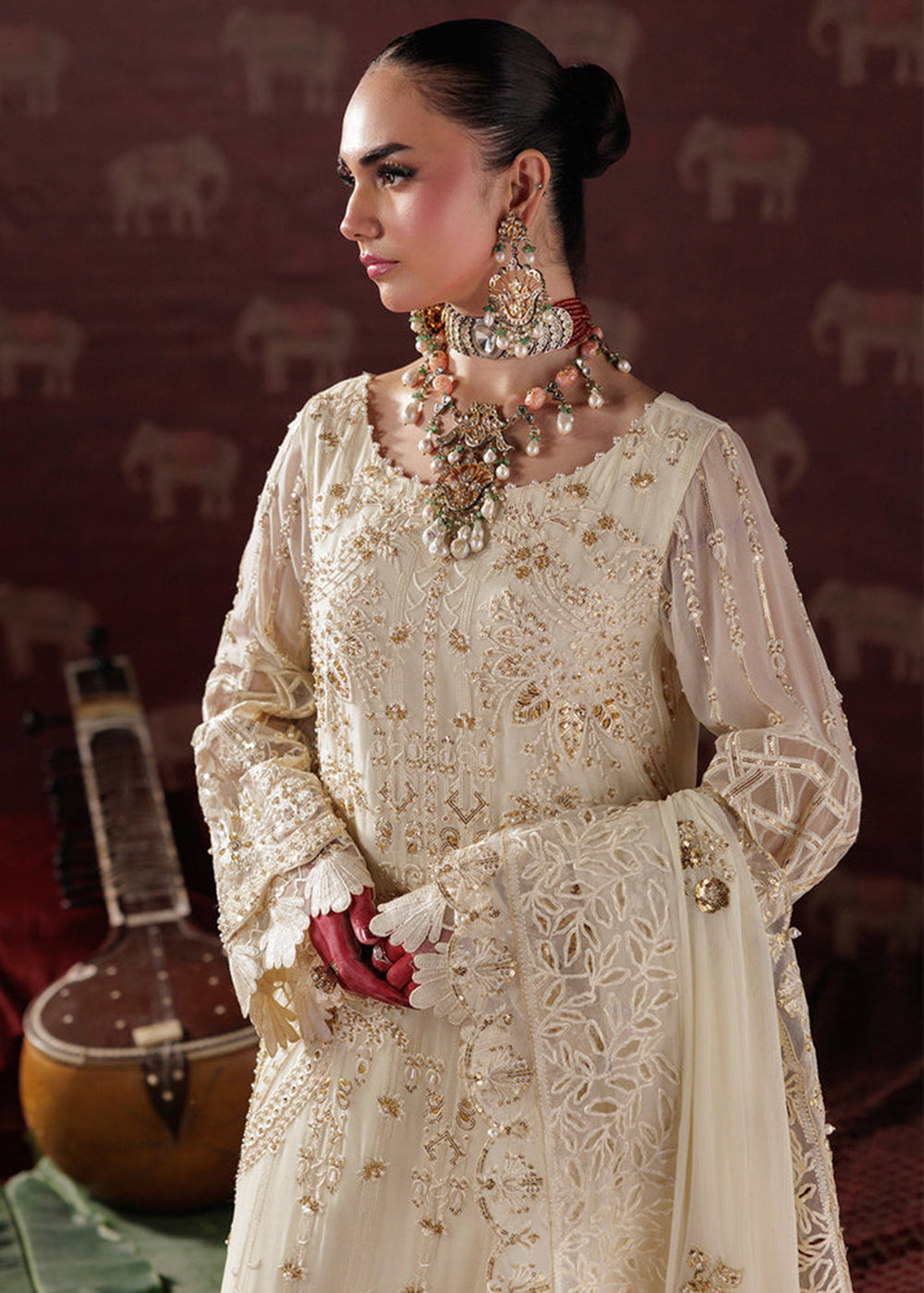 Buy Now Panache Luxury Chiffon '25 by Saad Shaikh | D-10 Online in US, UK, Canada, France, Italy, Germany, Sweden, Greece, Ireland, UAE & Worldwide at Empress.