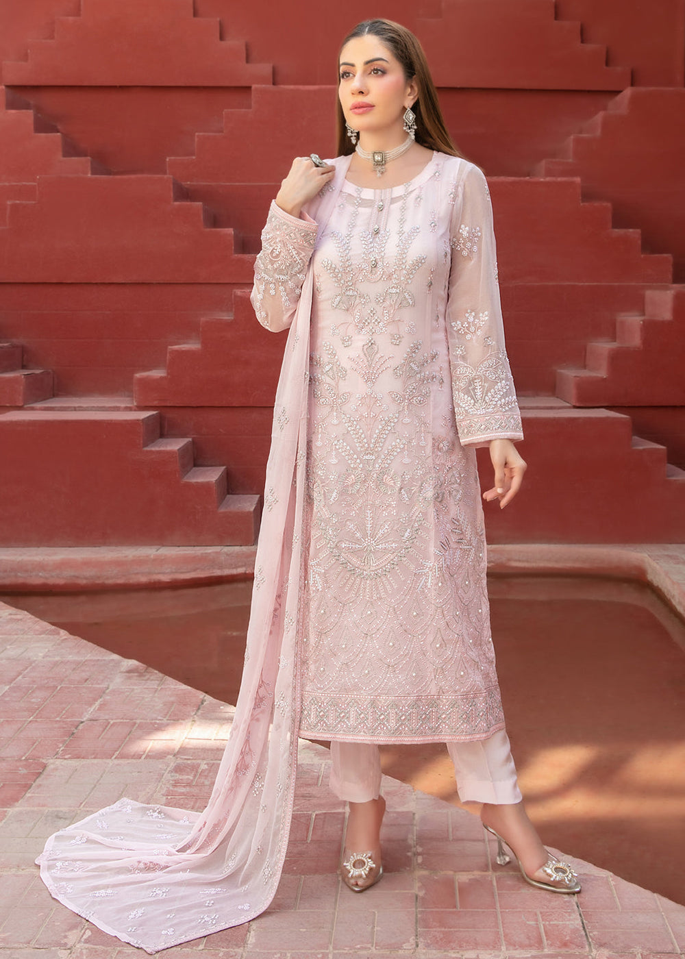 Buy Now Eunoia Fancy Chiffon '25 by Tawakkal Fabrics | D - 1908 Online in US, UK, Canada, Germany, Italy, Austria, France, UAE & Worldwide at Empress Clothing.