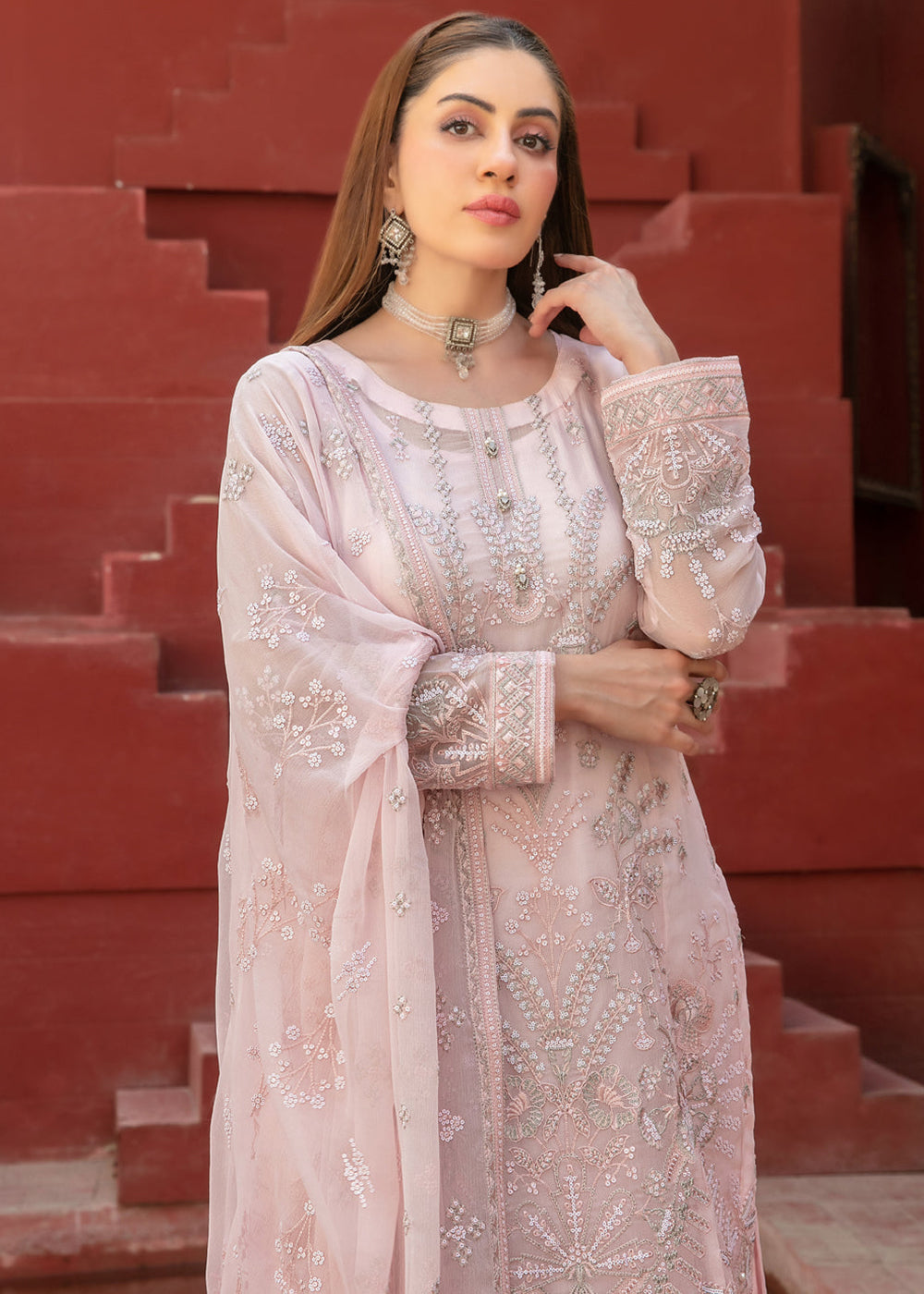 Buy Now Eunoia Fancy Chiffon '25 by Tawakkal Fabrics | D - 1908 Online in US, UK, Canada, Germany, Italy, Austria, France, UAE & Worldwide at Empress Clothing.
