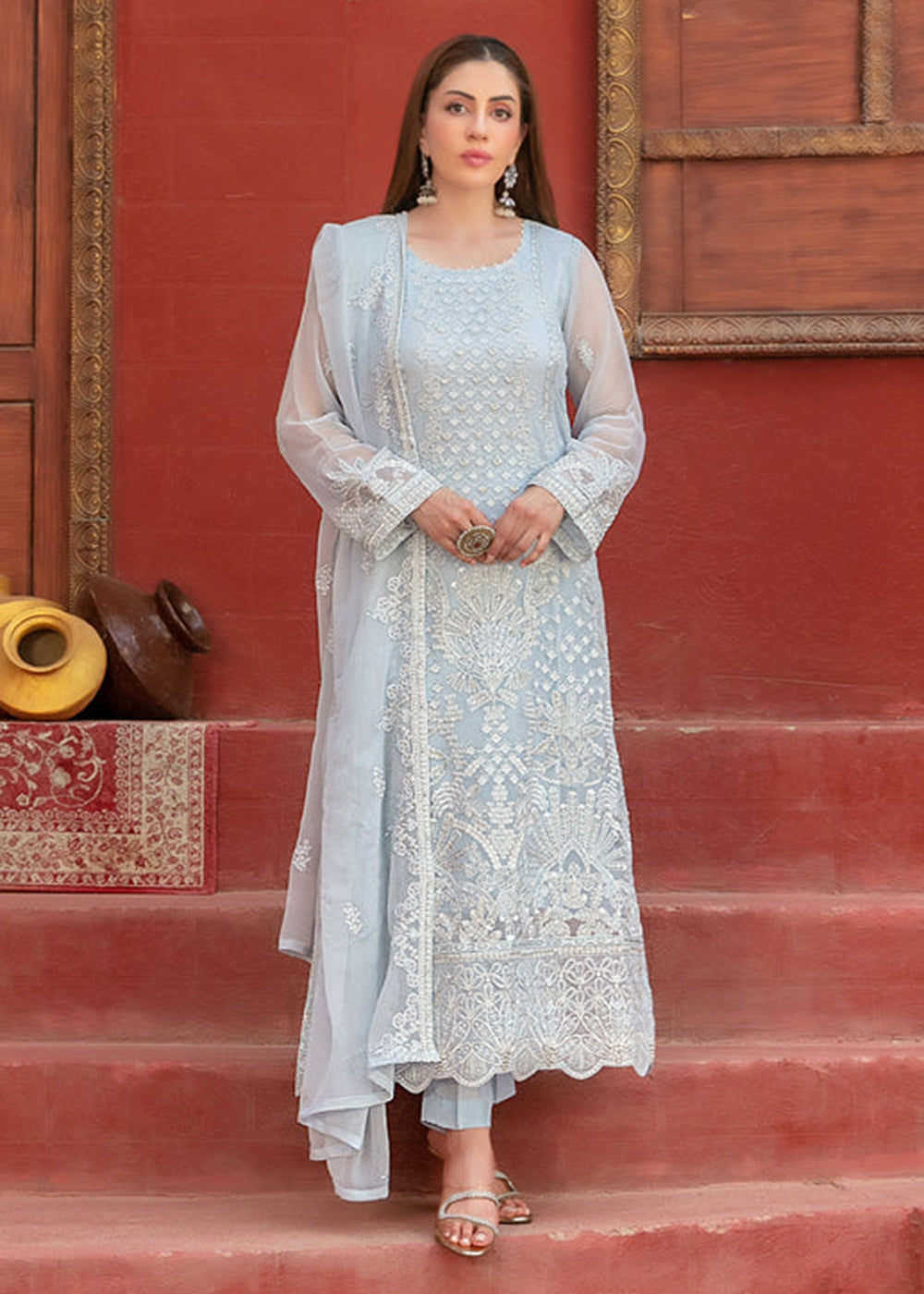 Buy Now Eunoia Fancy Chiffon '25 by Tawakkal Fabrics | D - 1910 Online in US, UK, Canada, Germany, Italy, Austria, France, UAE & Worldwide at Empress Clothing.