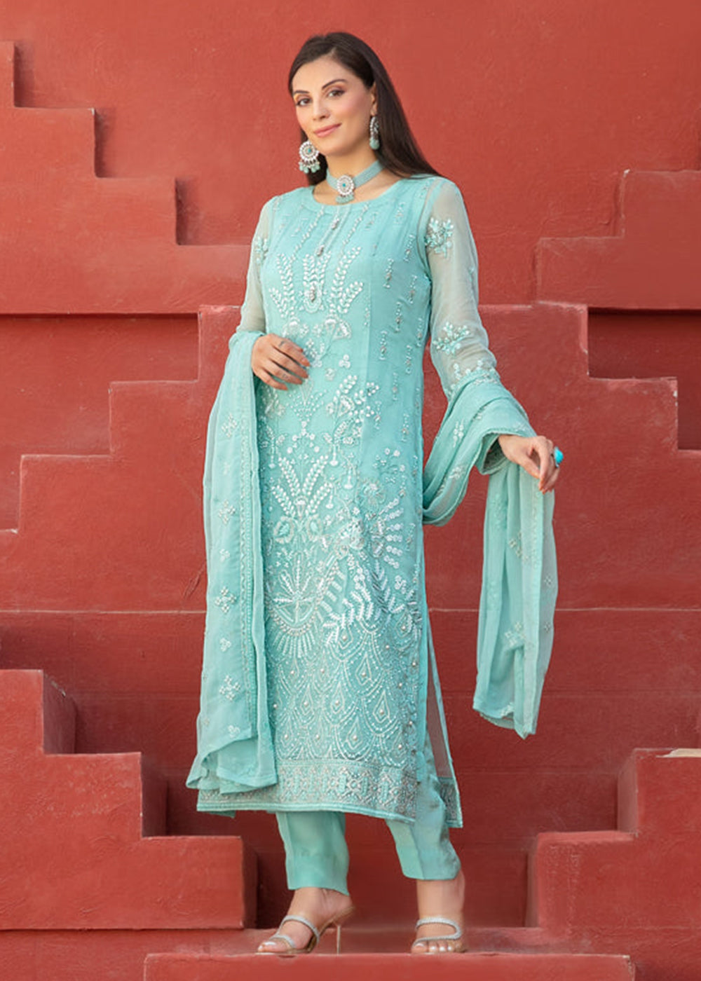Buy Now Eunoia Fancy Chiffon '25 by Tawakkal Fabrics | D - 1911 Online in US, UK, Canada, Germany, Italy, Austria, France, UAE & Worldwide at Empress Clothing.