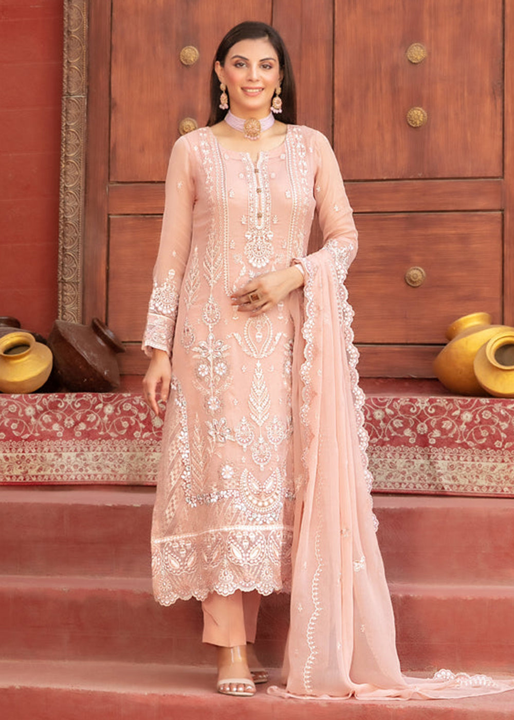 Buy Now Eunoia Fancy Chiffon '25 by Tawakkal Fabrics | D - 1912 Online in US, UK, Canada, Germany, Italy, Austria, France, UAE & Worldwide at Empress Clothing.