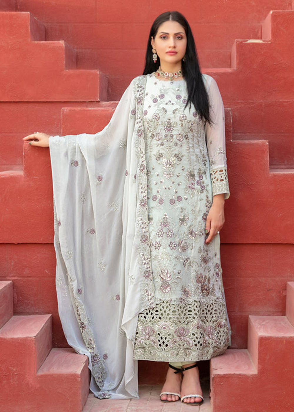 Buy Now Eunoia Fancy Chiffon '25 by Tawakkal Fabrics | D - 1913 Online in US, UK, Canada, Germany, Italy, Austria, France, UAE & Worldwide at Empress Clothing.