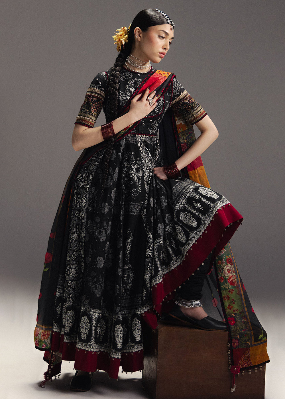 Buy Now Anarkali Lawn '26 by Zara ShahJahan | Surkh Bahar-D1 Online in US, UK, Canada, France, Greece, Germany, Ireland, Sweden, UAE & Worldwide at Empress.