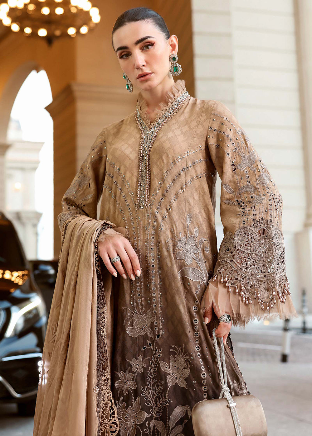 Buy Now Premium Luxury Lawn '26 by Maria B | D-2601A Online in US, UK, Canada, France, Italy, Germany, Greece, Sweden, UAE, Africa & Worldwide at Empress.