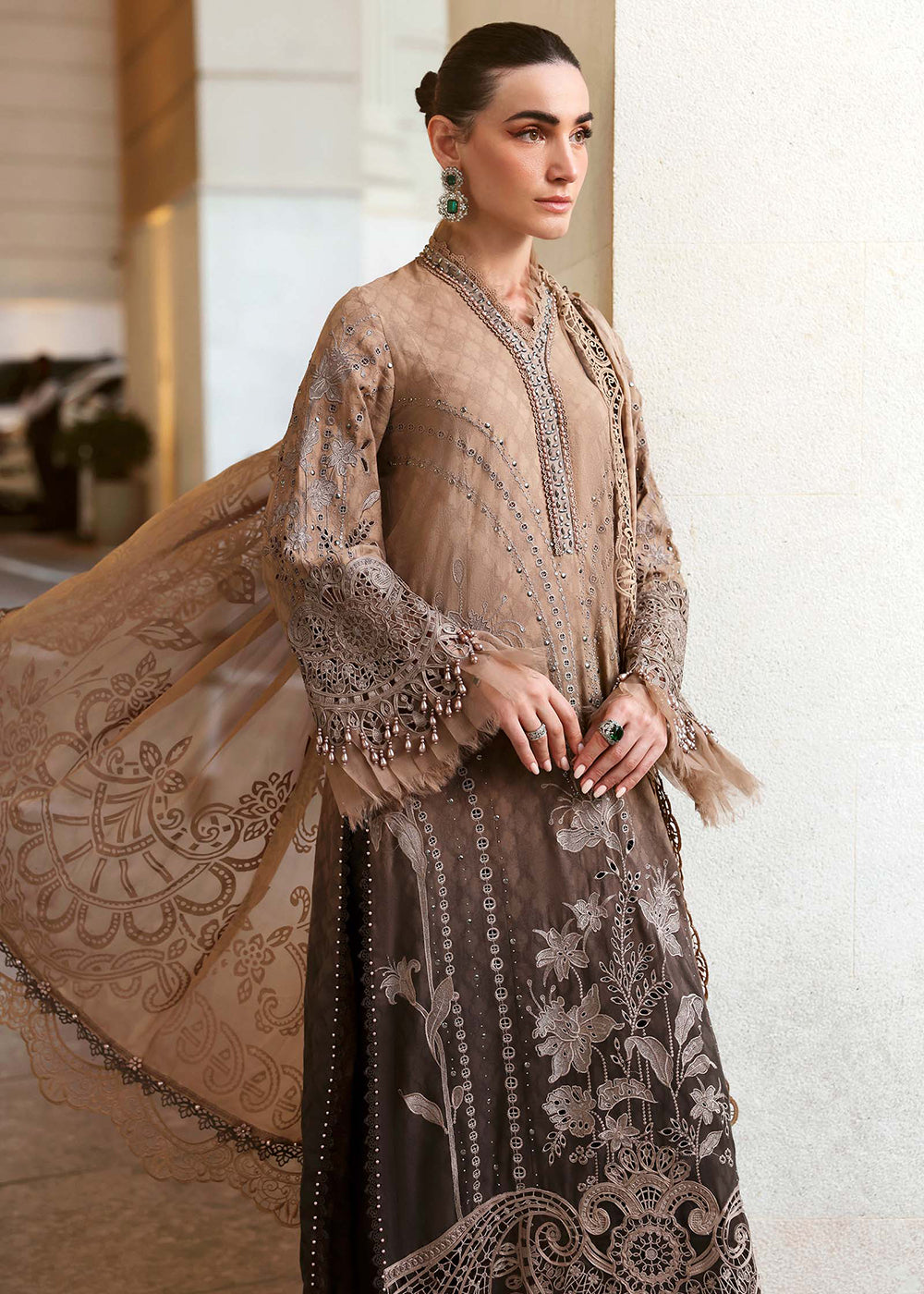 Buy Now Premium Luxury Lawn '26 by Maria B | D-2601A Online in US, UK, Canada, France, Italy, Germany, Greece, Sweden, UAE, Africa & Worldwide at Empress.