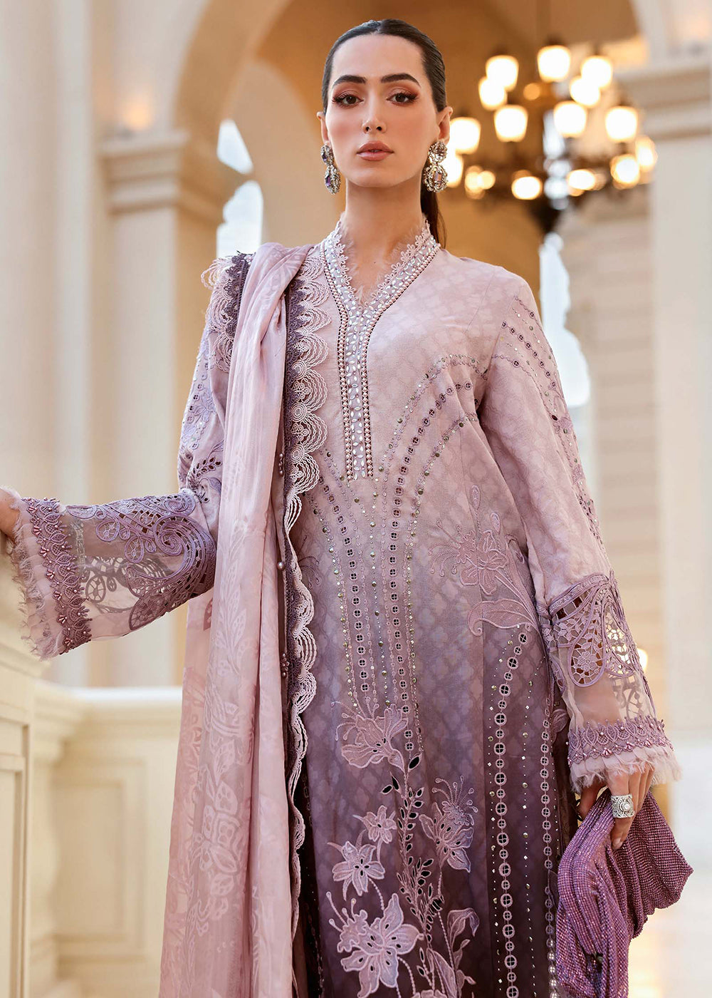 Buy Now Premium Luxury Lawn '26 by Maria B | D-2601B Online in US, UK, Canada, France, Italy, Germany, Greece, Sweden, UAE, Africa & Worldwide at Empress.
