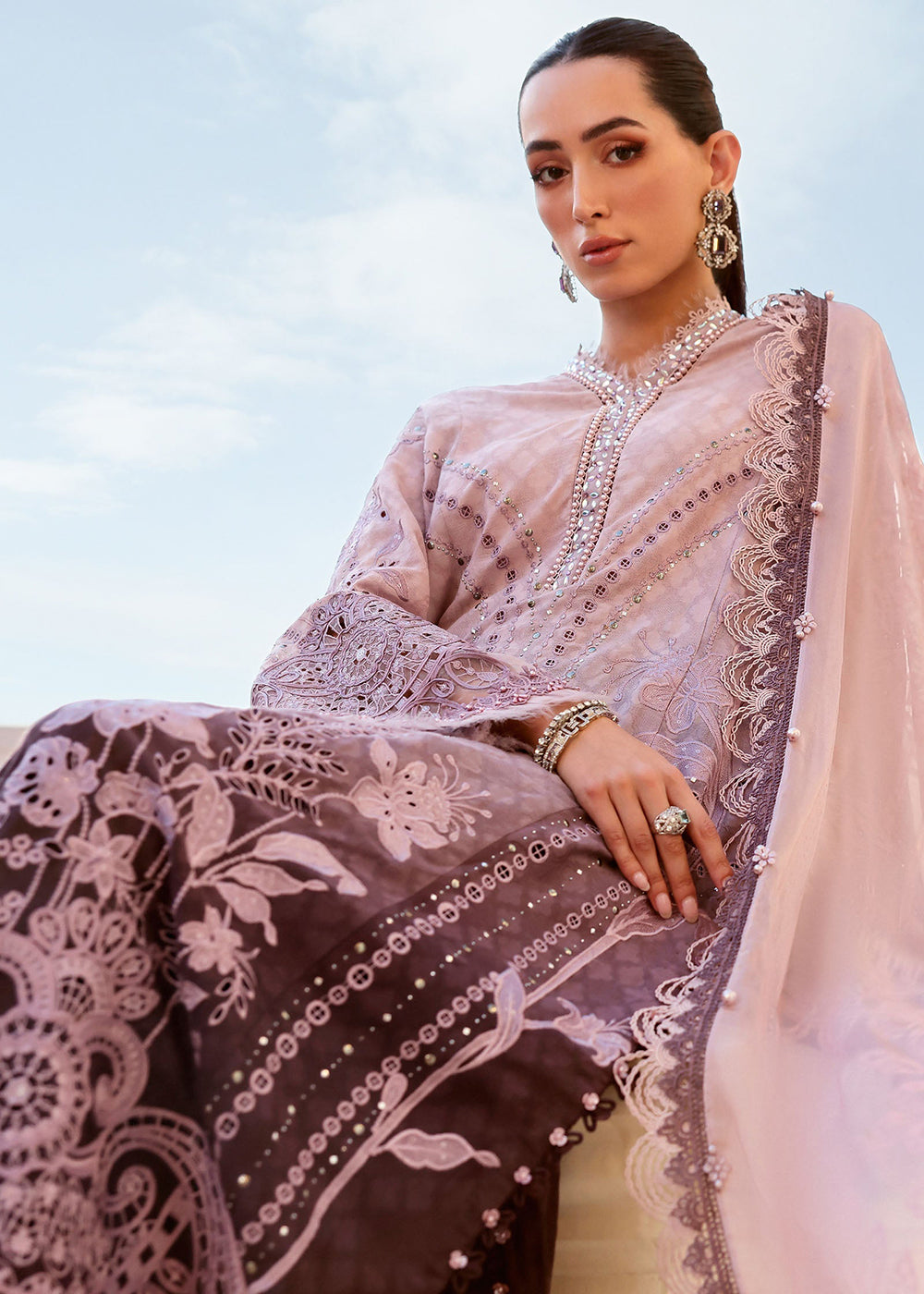 Buy Now Premium Luxury Lawn '26 by Maria B | D-2601B Online in US, UK, Canada, France, Italy, Germany, Greece, Sweden, UAE, Africa & Worldwide at Empress.