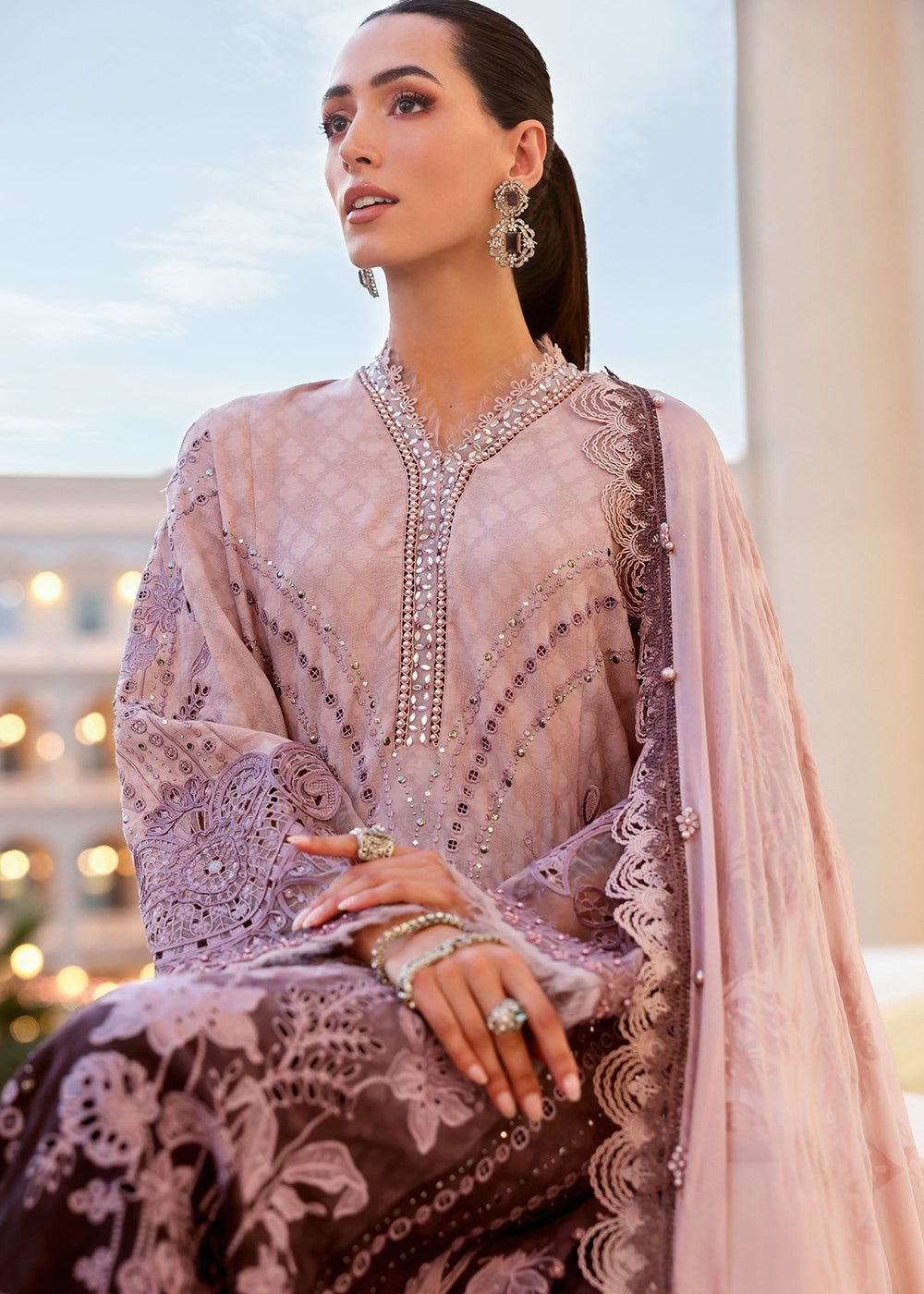 Buy Now Premium Luxury Lawn '26 by Maria B | D-2601B Online in US, UK, Canada, France, Italy, Germany, Greece, Sweden, UAE, Africa & Worldwide at Empress.