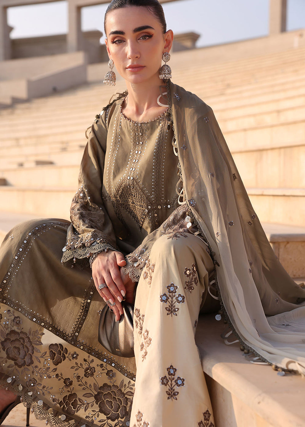 Buy Now Premium Luxury Lawn '26 by Maria B | D-2602A Online in US, UK, Canada, France, Italy, Germany, Greece, Sweden, UAE, Africa & Worldwide at Empress.
