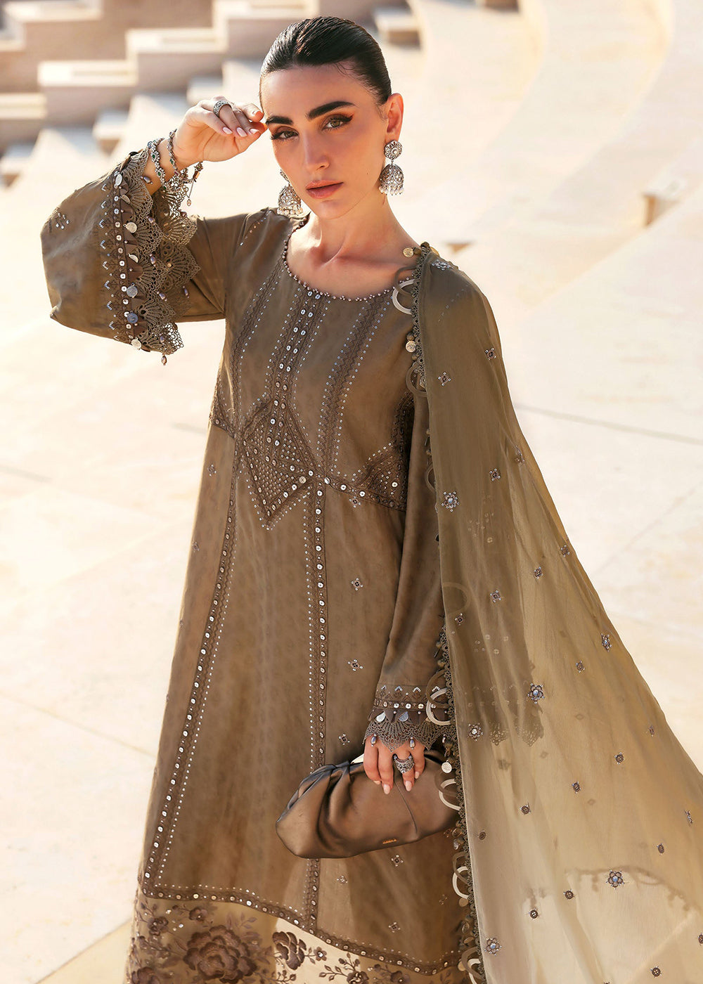 Buy Now Premium Luxury Lawn '26 by Maria B | D-2602A Online in US, UK, Canada, France, Italy, Germany, Greece, Sweden, UAE, Africa & Worldwide at Empress.