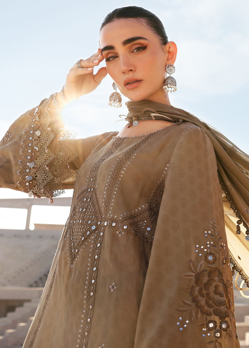 Buy Now Premium Luxury Lawn '26 by Maria B | D-2602A Online in US, UK, Canada, France, Italy, Germany, Greece, Sweden, UAE, Africa & Worldwide at Empress.