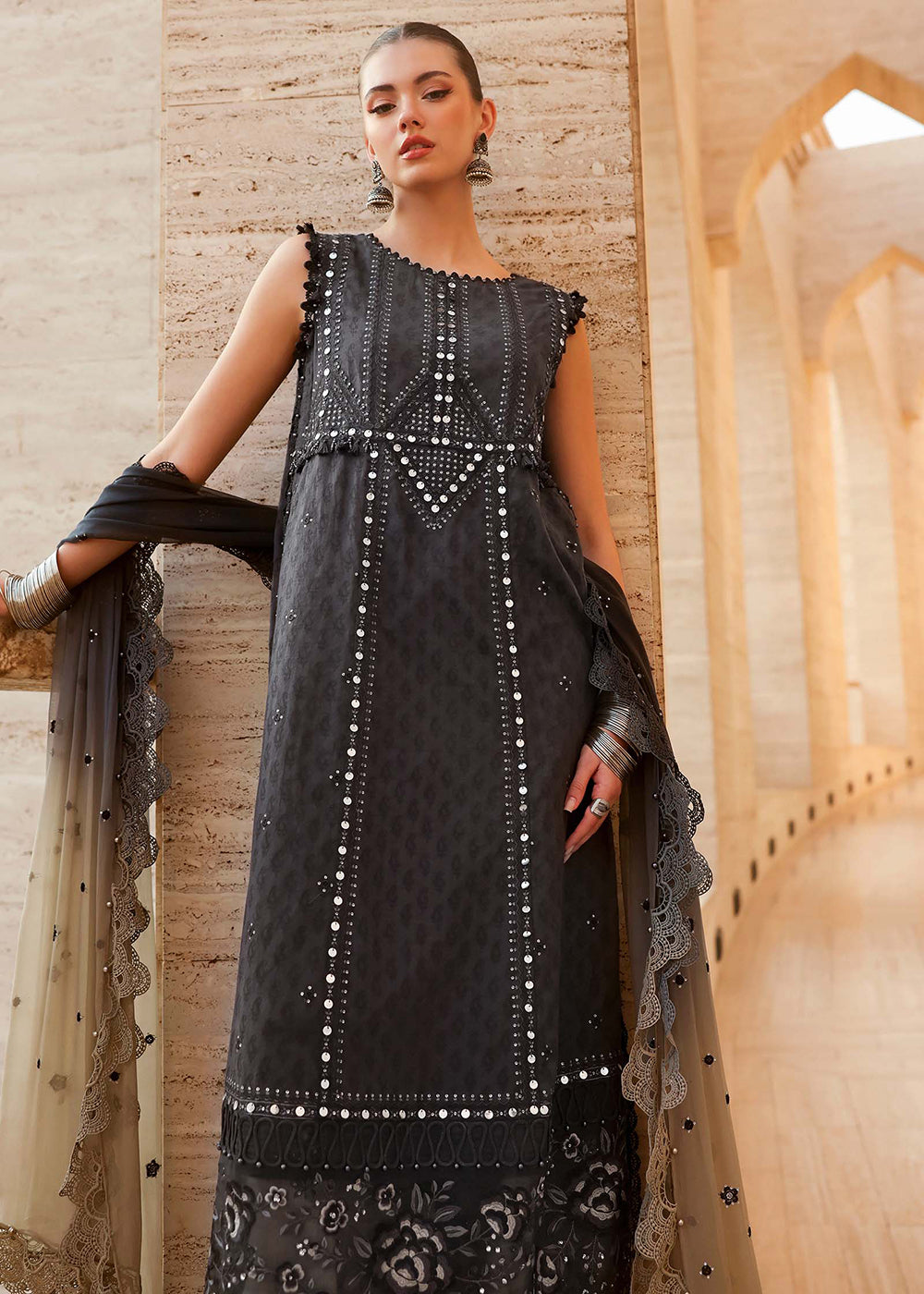 Buy Now Premium Luxury Lawn '26 by Maria B | D-2602B Online in US, UK, Canada, France, Italy, Germany, Greece, Sweden, UAE, Africa & Worldwide at Empress.