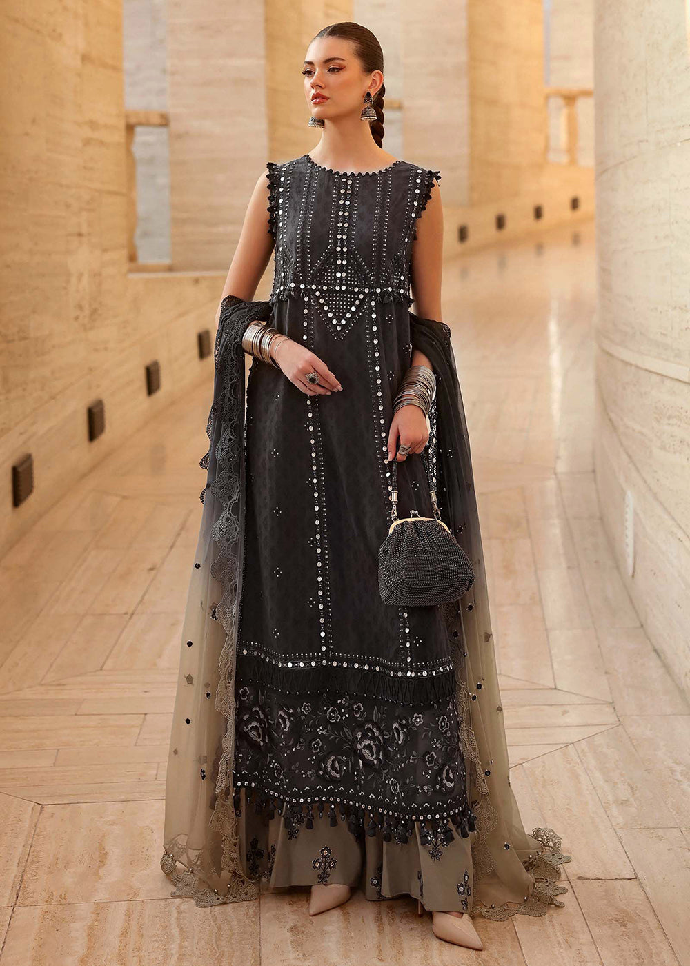 Buy Now Premium Luxury Lawn '26 by Maria B | D-2602B Online in US, UK, Canada, France, Italy, Germany, Greece, Sweden, UAE, Africa & Worldwide at Empress.
