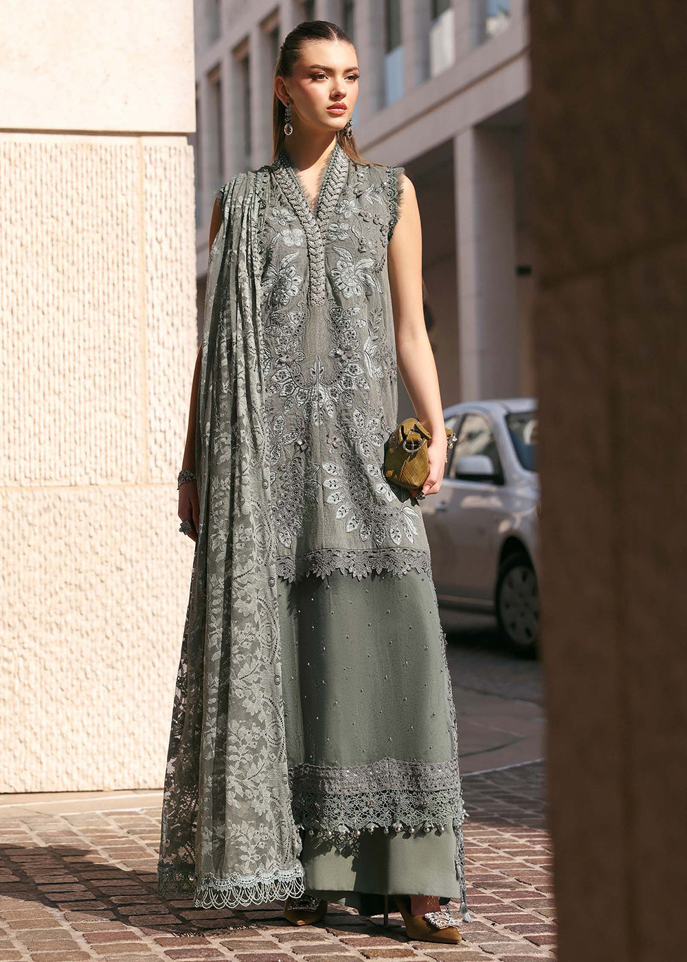 Buy Now Premium Luxury Lawn '26 by Maria B | D-2603B Online in US, UK, Canada, France, Italy, Germany, Greece, Sweden, UAE, Africa & Worldwide at Empress.