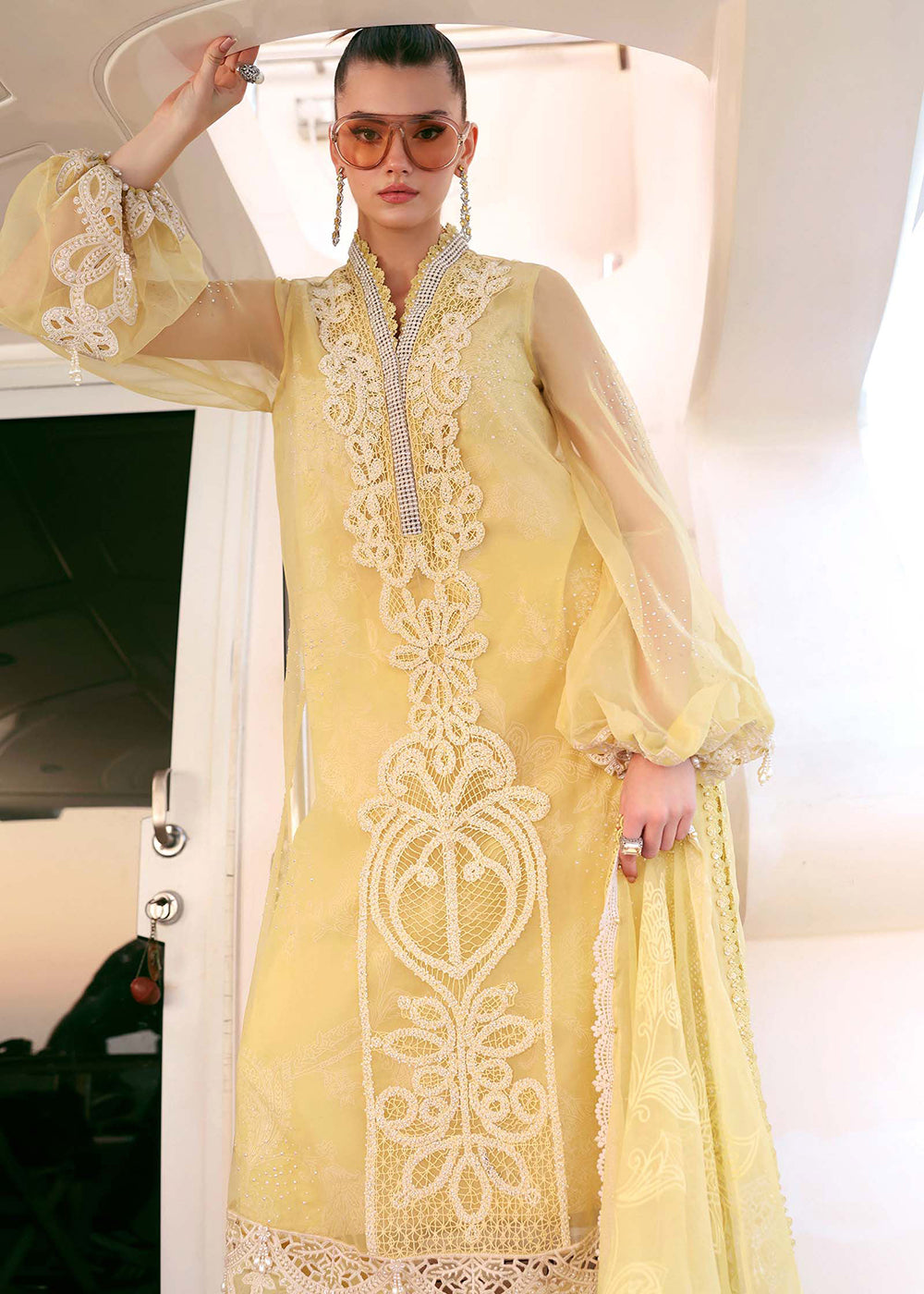 Buy Now Premium Luxury Lawn '26 by Maria B | D-2604A Online in US, UK, Canada, France, Italy, Germany, Greece, Sweden, UAE, Africa & Worldwide at Empress.